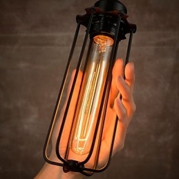 Lámpara colgante estilo mini rústico estilo cabaña retro de metal con 3 luces