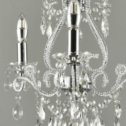 Lámpara colgante de cristal estilo americano de 3 luces doradas y plateadas Light Store