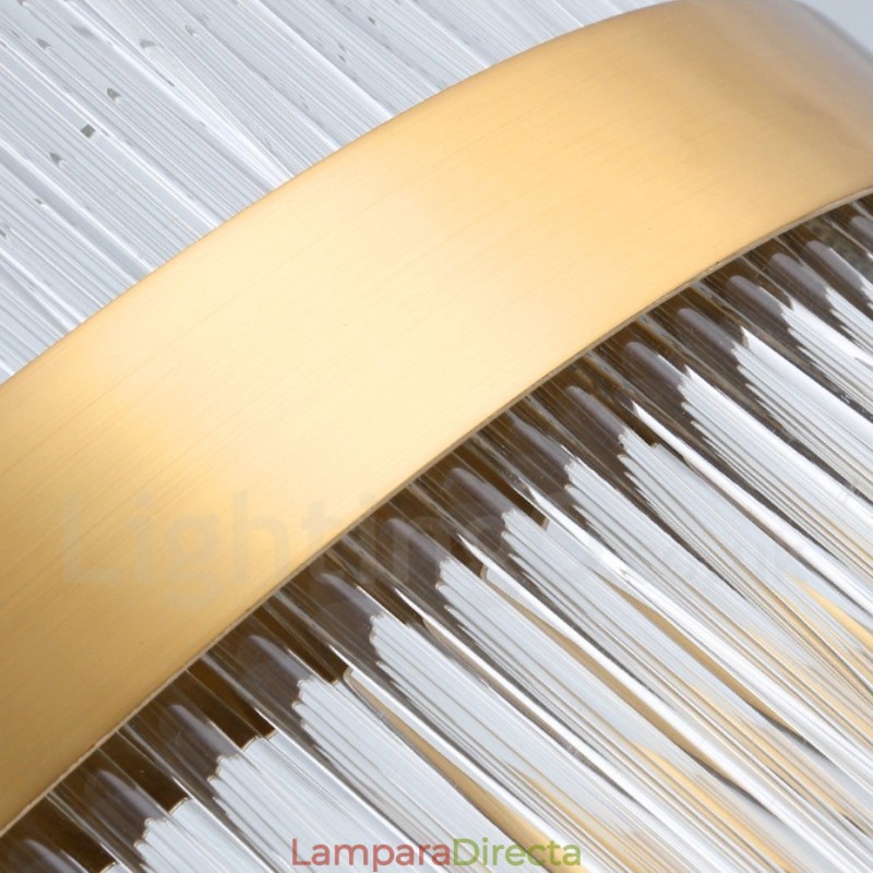 Lámpara colgante redonda de cristal de lujo posmoderna para sala de exposiciones