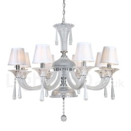 Candelabro de cristal transparente