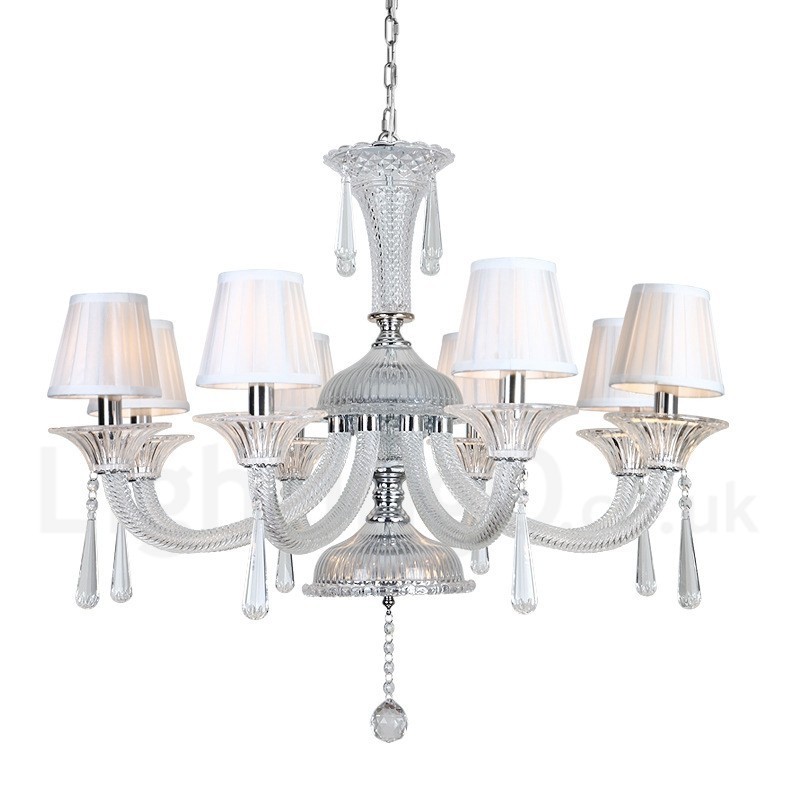 Candelabro de cristal transparente