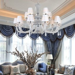 Candelabro de cristal transparente