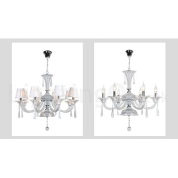 Candelabro de cristal transparente