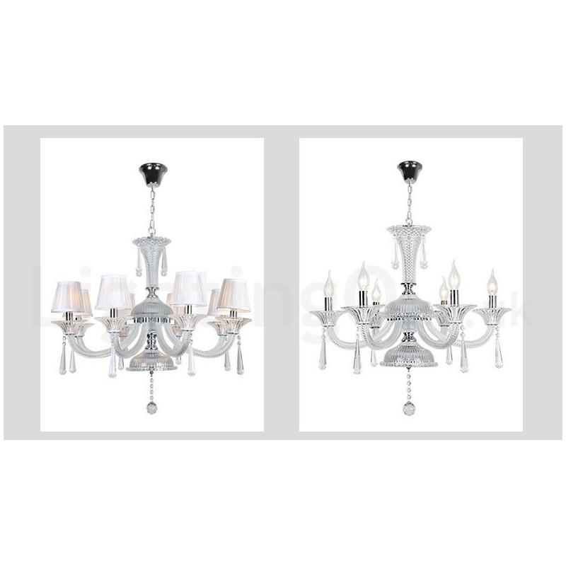 Candelabro de cristal transparente