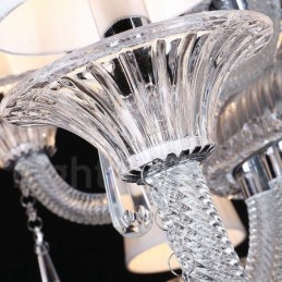 Candelabro de cristal transparente