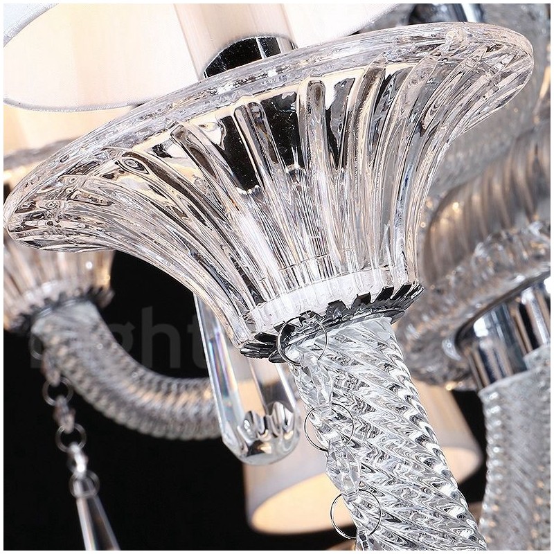 Candelabro de cristal transparente