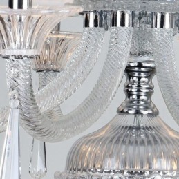 Candelabro de cristal transparente