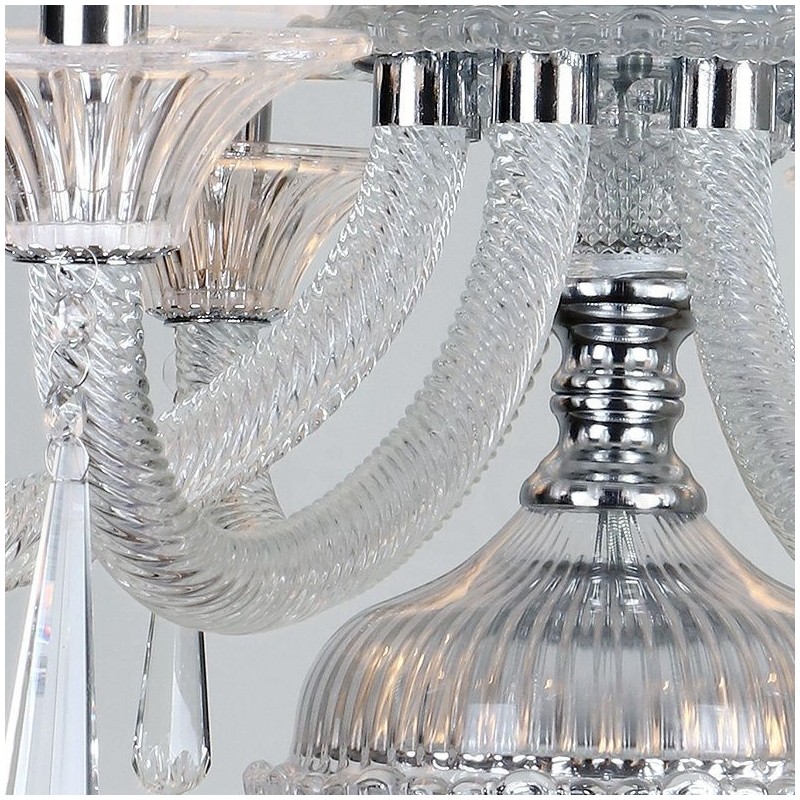 Candelabro de cristal transparente
