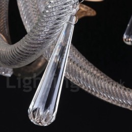 Candelabro de cristal transparente
