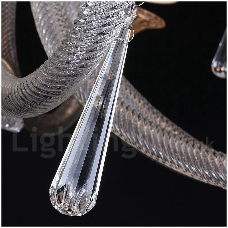 Candelabro de cristal transparente