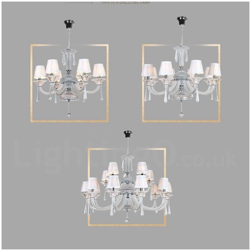 Candelabro de cristal transparente