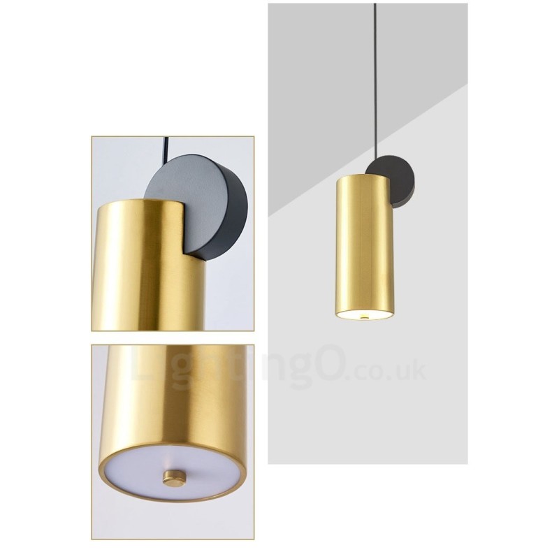 Lámpara colgante posmoderna de 4 estilos en dorado y negro