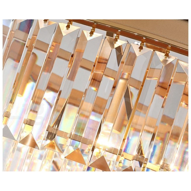 Lámparas colgantes de cristal K9 redondas de lujo posmodernas para sala de exposiciones