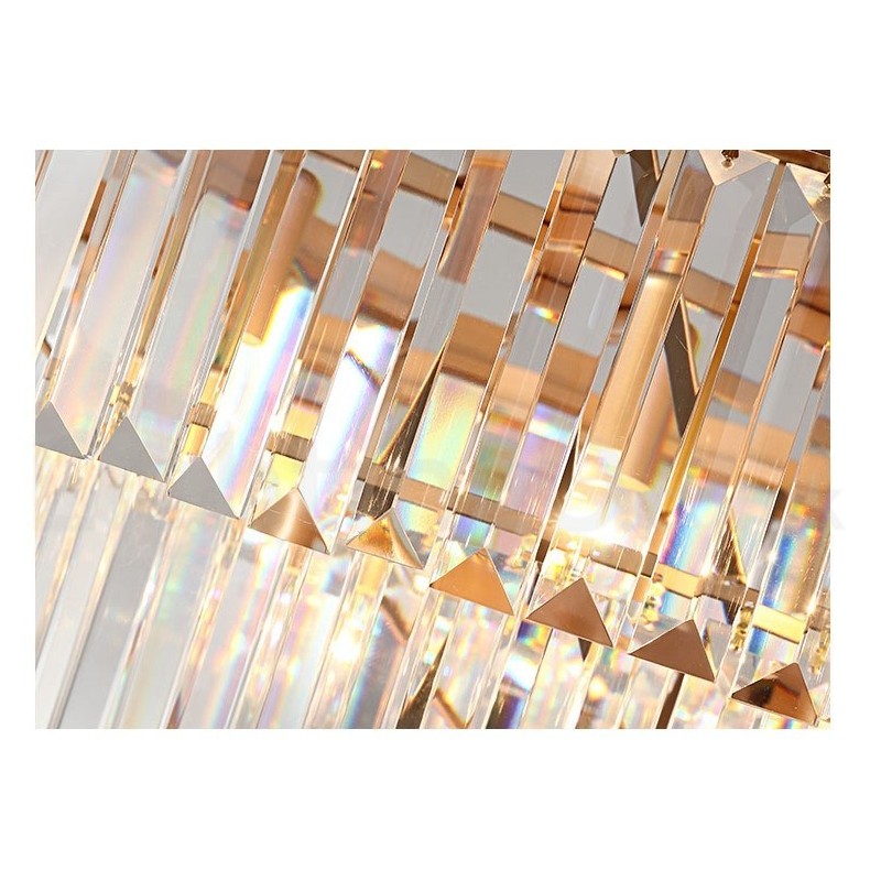 Lámparas colgantes de cristal K9 redondas de lujo posmodernas para sala de exposiciones