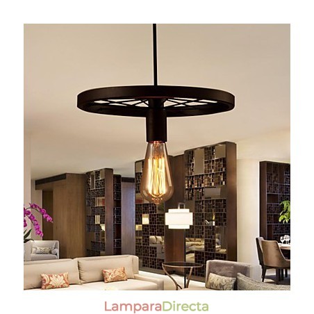 Lámpara colgante industrial vintage de 1 luz con pantalla de hierro Lámpara colgante industrial vintage de 1 luz con pantalla de hierro