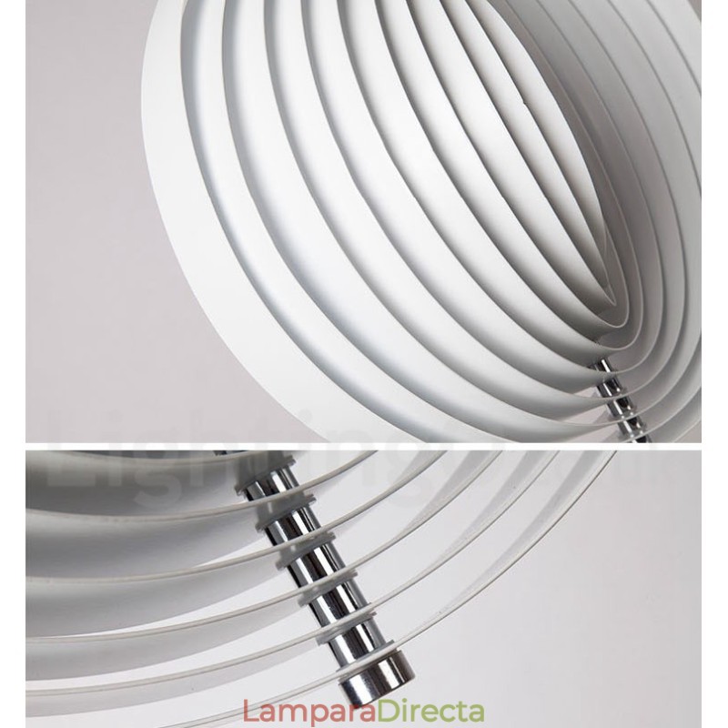 Lámpara colgante DIY posmoderna giratoria de globo blanco