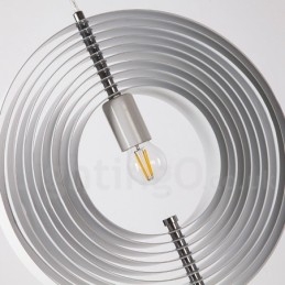 Lámpara colgante DIY posmoderna giratoria de globo blanco