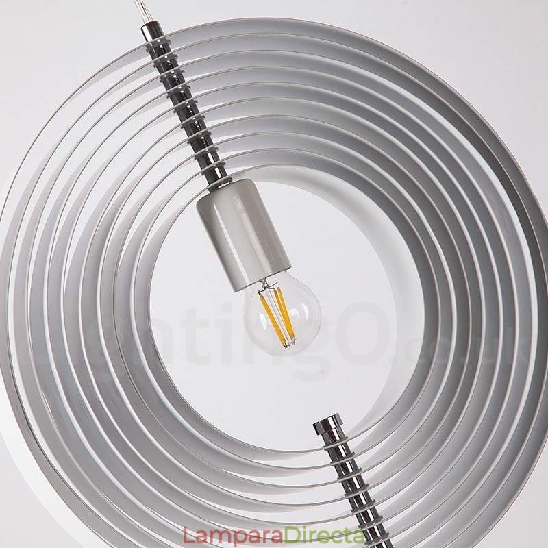 Lámpara colgante DIY posmoderna giratoria de globo blanco