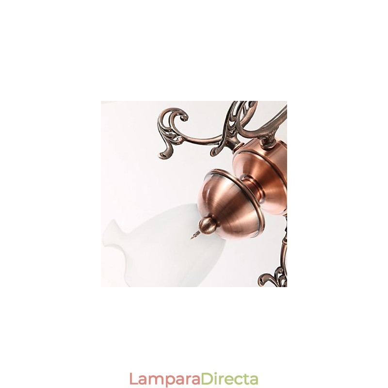 Lámpara empotrada moderna, contemporánea, tradicional, clásica, retro, de metal galvanizado