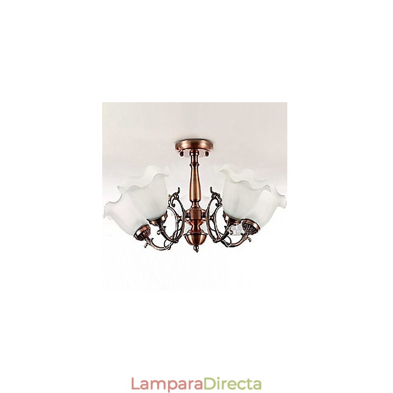 Lámpara empotrada moderna, contemporánea, tradicional, clásica, retro, de metal galvanizado