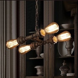 Pipa de agua industrial americana de 4 luces estilo retro viento