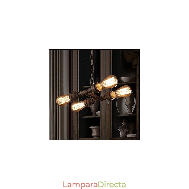 Pipa de agua industrial americana de 4 luces estilo retro viento