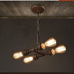 Pipa de agua industrial americana de 4 luces estilo retro viento