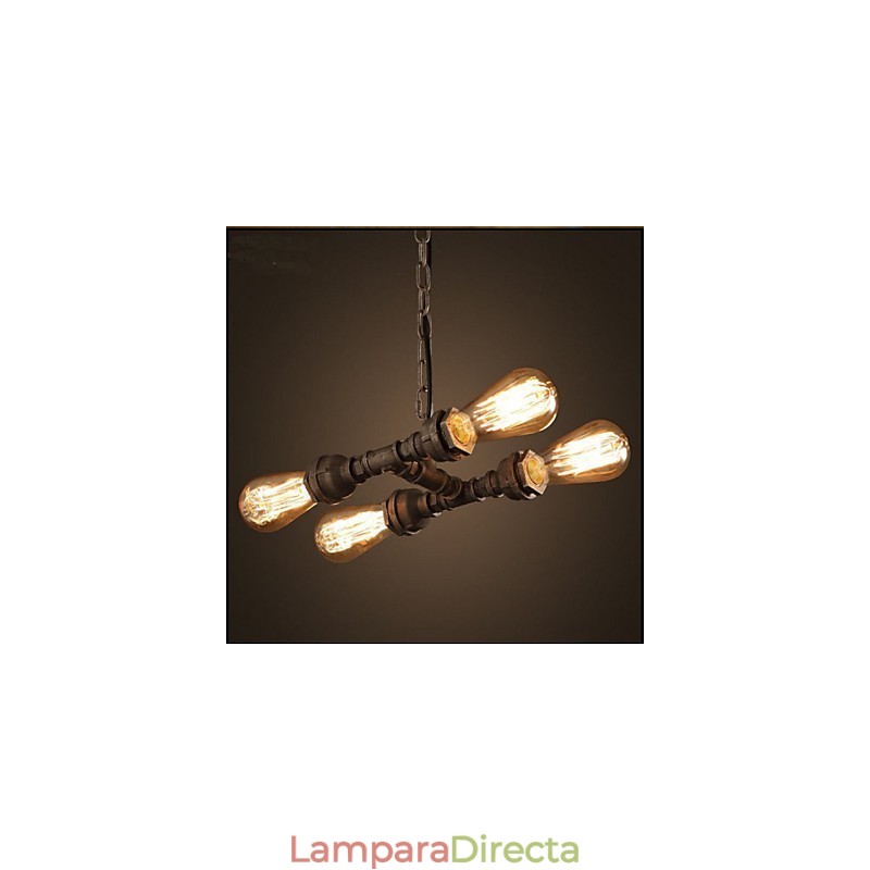 Pipa de agua industrial americana de 4 luces estilo retro viento