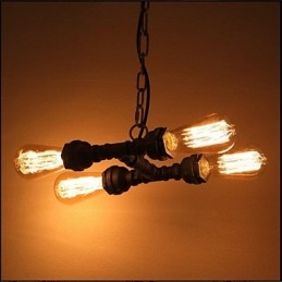 Pipa de agua industrial americana de 4 luces estilo retro viento