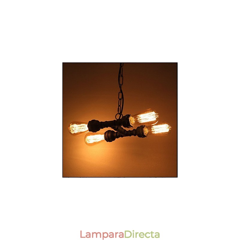 Pipa de agua industrial americana de 4 luces estilo retro viento