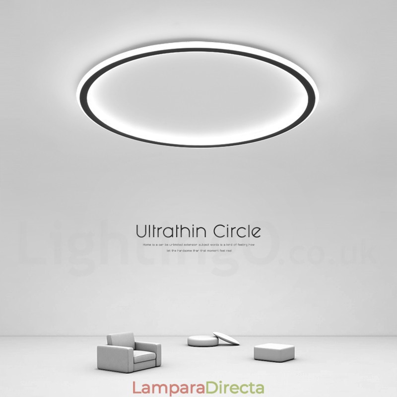 Lámparas de techo empotradas de estilo nórdico contemporáneo, ultrafinas y regulables, con control remoto. También se pueden usar como aplique de pared.