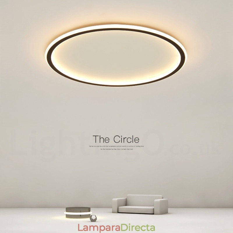 Lámparas de techo empotradas de estilo nórdico contemporáneo, ultrafinas y regulables, con control remoto. También se pueden usar como aplique de pared.