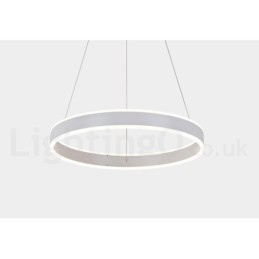 Lámpara colgante Art Déco de 1 anillo y dos tiras de 60 cm.