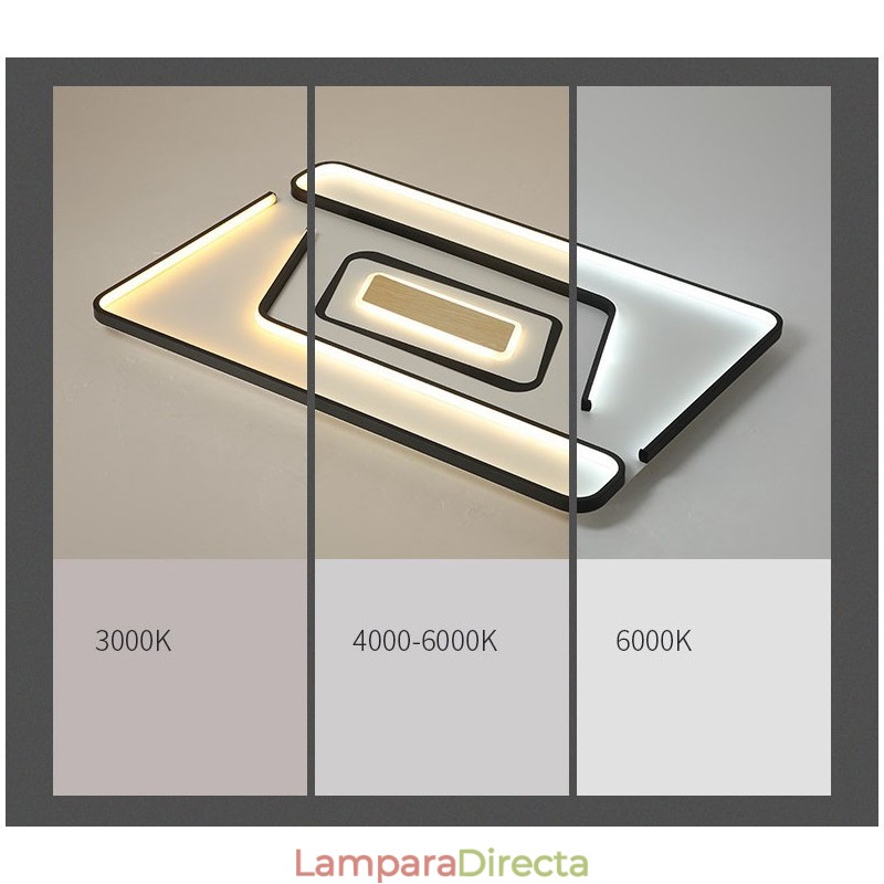Lámpara empotrada rectangular moderna y contemporánea