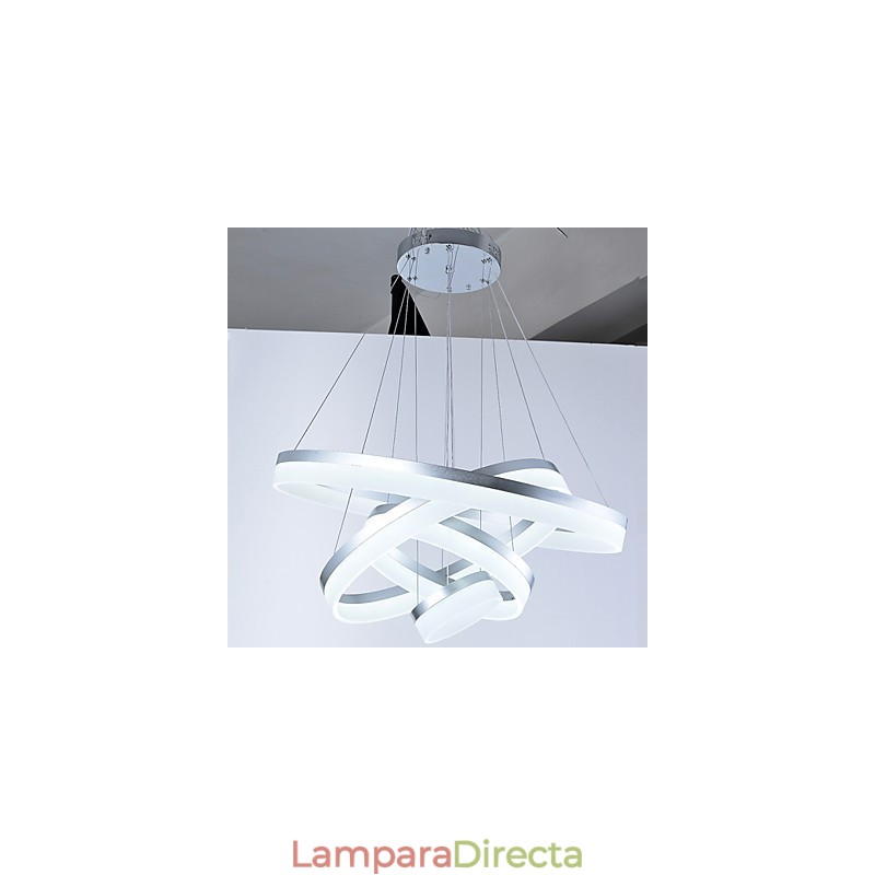 Lámpara colgante de anillo de araña de acrílico, accesorios de iluminación con