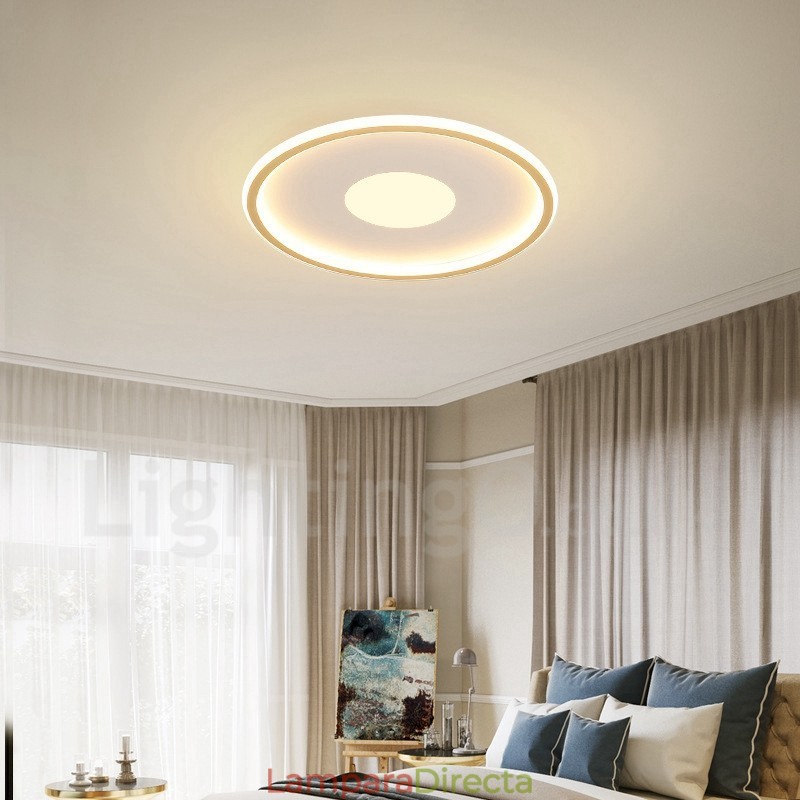 Lámparas de techo empotradas de estilo nórdico contemporáneo, ultrafinas y regulables, con control remoto. También se pueden usar como aplique de pared.