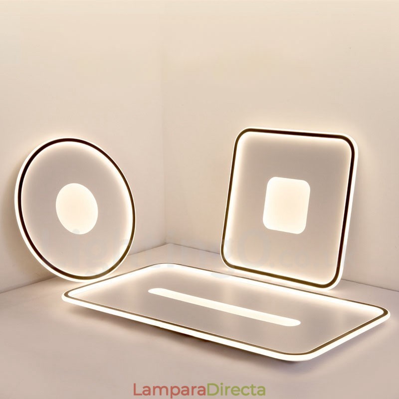Lámparas de techo empotradas de estilo nórdico contemporáneo, ultrafinas y regulables, con control remoto. También se pueden usar como aplique de pared.