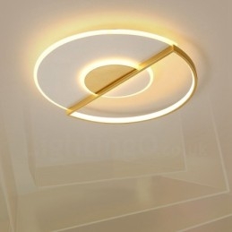 Lámparas de techo empotradas de estilo nórdico contemporáneo, modernas y ultrafinas, doradas, con control remoto. También se pueden usar como apliques de pared.