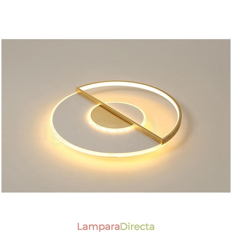 Lámparas de techo empotradas de estilo nórdico contemporáneo, modernas y ultrafinas, doradas, con control remoto. También se pueden usar como apliques de pared.