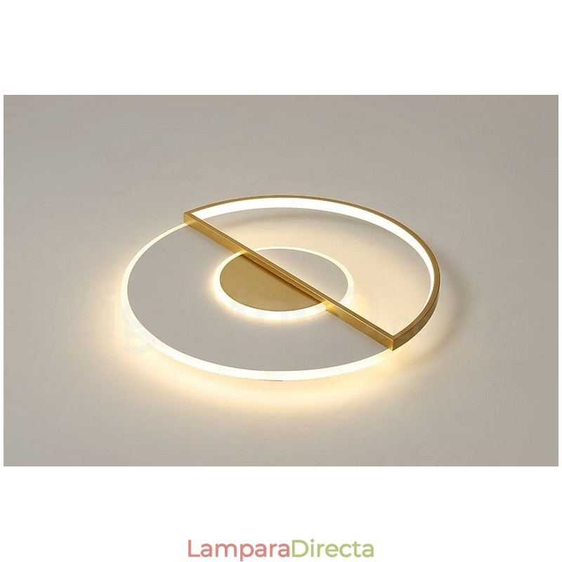 Lámparas de techo empotradas de estilo nórdico contemporáneo, modernas y ultrafinas, doradas, con control remoto. También se pueden usar como apliques de pared.