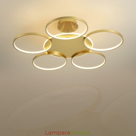 Lámpara de techo circular de estilo nórdico contemporáneo moderno dorado con control remoto. También se puede usar como luz de pared. Lámpara de techo circular de estilo nórdico contemporáneo moderno dorado con control remoto. También se puede usar como luz de pared.