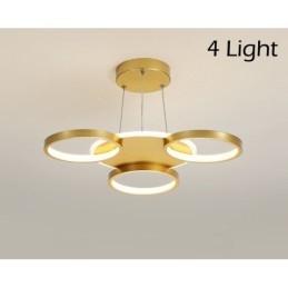 Lámpara de techo circular de estilo nórdico contemporáneo moderno dorado con control remoto. También se puede usar como luz de pared.