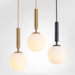Lámpara colgante contemporánea moderna con pantalla de cristal