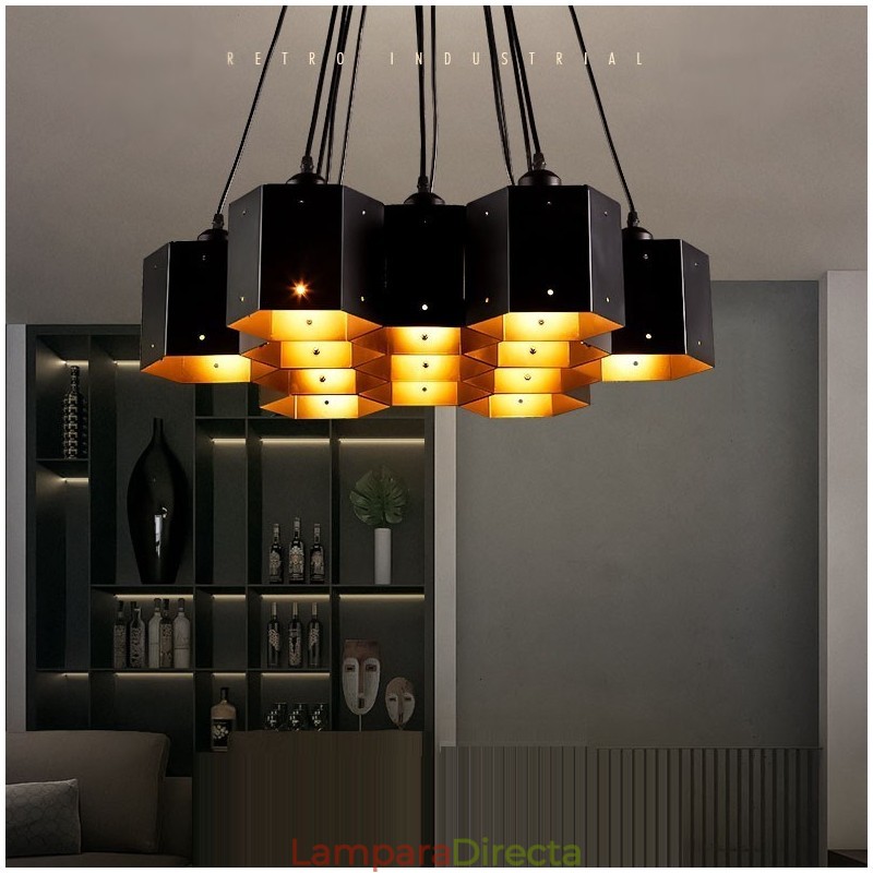 Lámpara colgante estilo loft industrial