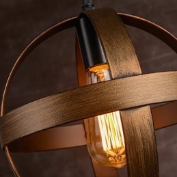 Lámpara de hierro retro moderna minimalista estilo industrial araña