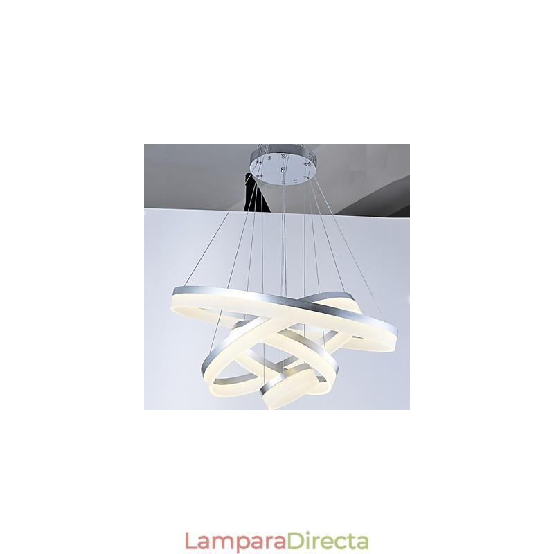 Lámpara colgante de anillo de araña de acrílico, accesorios de iluminación con