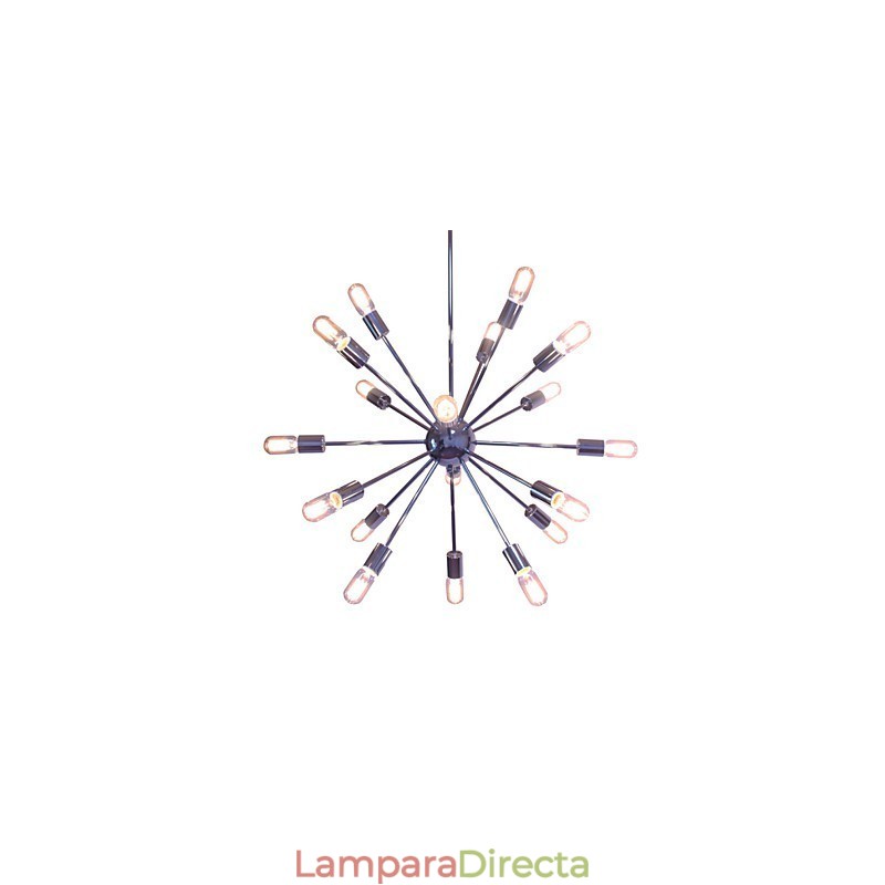 Lámpara de araña moderna con forma de globo para sala de estar, comedor, compras, tienda, noche, metal cromado