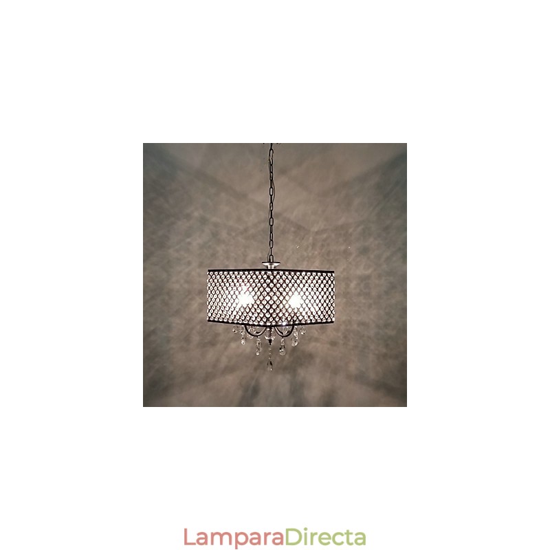 Lámpara de araña de metal con pintura de cristal clásica tradicional