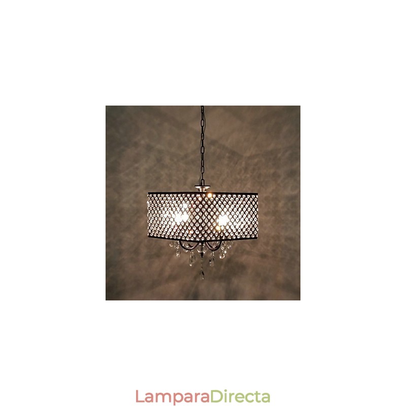 Lámpara de araña de metal con pintura de cristal clásica tradicional