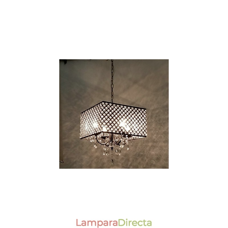 Lámpara de araña de metal con pintura de cristal clásica tradicional